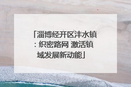 淄博经开区沣水镇：织密路网 激活镇域发展新动能