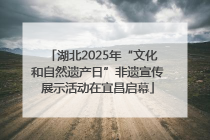 湖北2025年“文化和自然遗产日”非遗宣传展示活动在宜昌启幕