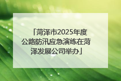 菏泽市2025年度公路防汛应急演练在菏泽发展公司举办