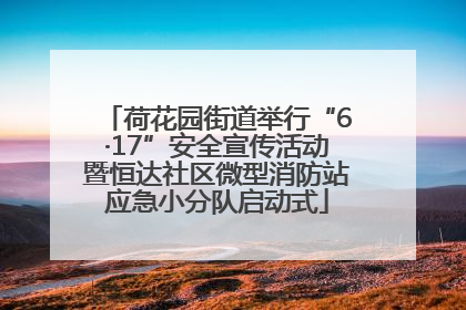 荷花园街道举行“6·17”安全宣传活动暨恒达社区微型消防站应急小分队启动式