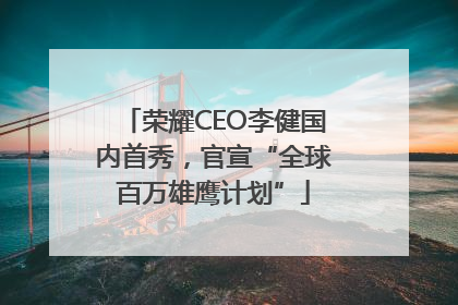 荣耀CEO李健国内首秀，官宣“全球百万雄鹰计划”