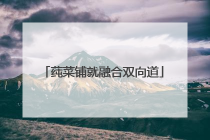 莼菜铺就融合双向道