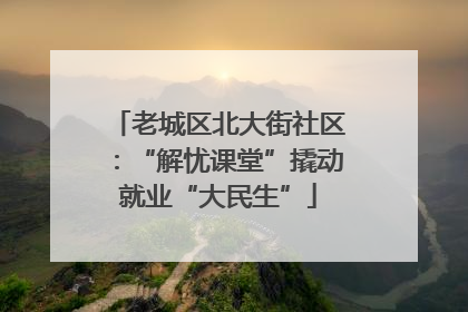 老城区北大街社区：“解忧课堂”撬动就业“大民生”