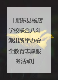 肥东县杨店学校联合八斗派出所举办安全教育志愿服务活动