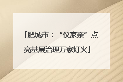 肥城市：“仪家亲”点亮基层治理万家灯火