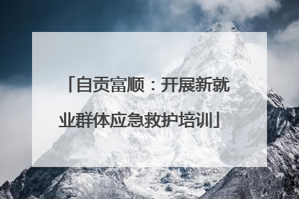 自贡富顺：开展新就业群体应急救护培训