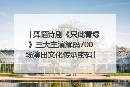 舞蹈诗剧《只此青绿》三大主演解码700场演出文化传承密码