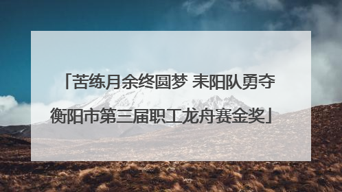 苦练月余终圆梦 耒阳队勇夺衡阳市第三届职工龙舟赛金奖