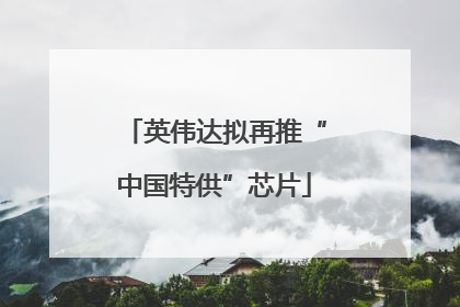 英伟达拟再推“中国特供”芯片