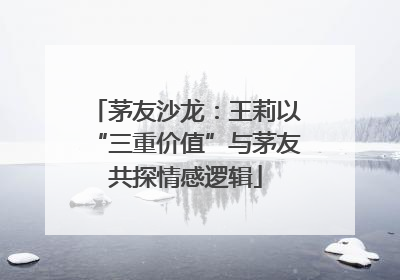 茅友沙龙：王莉以“三重价值”与茅友共探情感逻辑