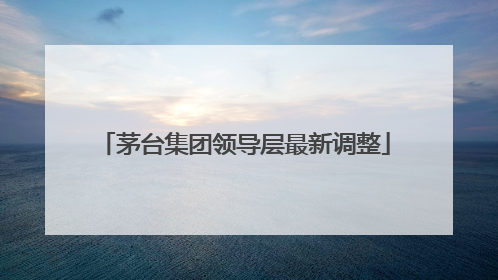 茅台集团领导层最新调整
