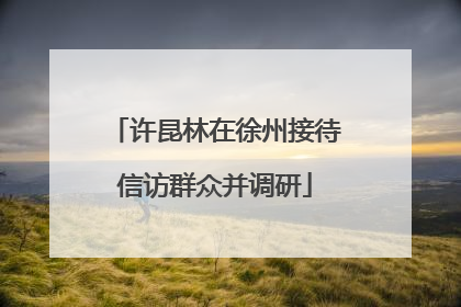 许昆林在徐州接待信访群众并调研