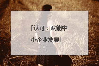 认可：赋能中小企业发展
