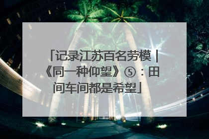 记录江苏百名劳模｜《同一种仰望》⑤：田间车间都是希望