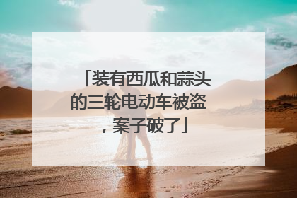 装有西瓜和蒜头的三轮电动车被盗，案子破了
