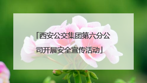 西安公交集团第六分公司开展安全宣传活动