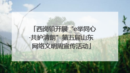 西岗镇开展“e举同心·共护清朗”第五届山东网络文明周宣传活动