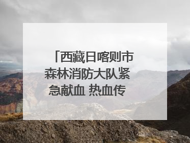 西藏日喀则市森林消防大队紧急献血 热血传递生命希望