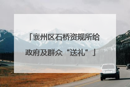 襄州区石桥资规所给政府及群众“送礼”