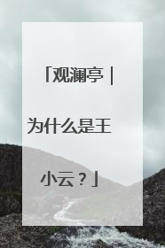 观澜亭｜为什么是王小云？
