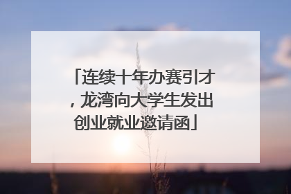 连续十年办赛引才，龙湾向大学生发出创业就业邀请函