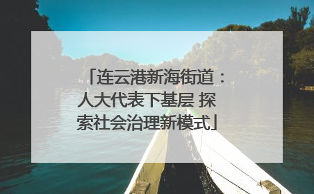 连云港新海街道：人大代表下基层 探索社会治理新模式