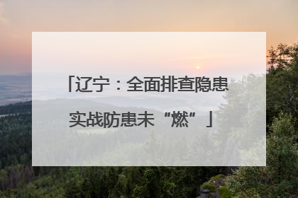 辽宁：全面排查隐患 实战防患未“燃”