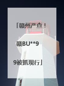 赣州严查！赣BU**99被抓现行
