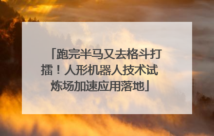 跑完半马又去格斗打擂！人形机器人技术试炼场加速应用落地
