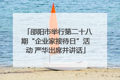 邵阳市举行第二十八期“企业家接待日”活动 严华出席并讲话