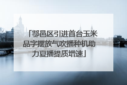 鄠邑区引进首台玉米品字摆放气吹播种机助力夏播提质增速