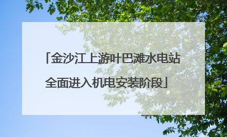金沙江上游叶巴滩水电站全面进入机电安装阶段
