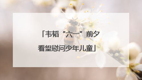 韦韬“六一”前夕看望慰问少年儿童