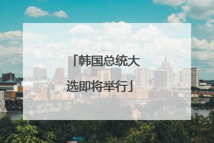 韩国总统大选即将举行