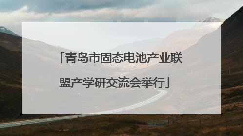 青岛市固态电池产业联盟产学研交流会举行