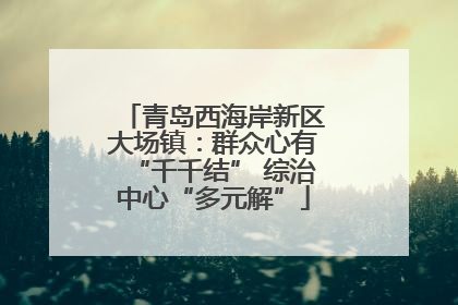 青岛西海岸新区大场镇：群众心有“千千结” 综治中心“多元解”