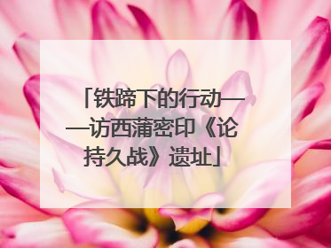 铁蹄下的行动——访西蒲密印《论持久战》遗址