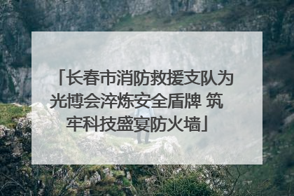 长春市消防救援支队为光博会淬炼安全盾牌 筑牢科技盛宴防火墙