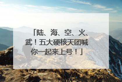 陆、海、空、火、武！五大硬核天团喊你一起来上号！