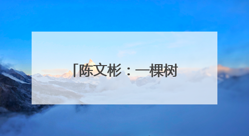 陈文彬：一棵树 一个庄 一块碑 一位英雄