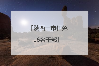 陕西一市任免16名干部