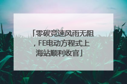零碳竞速风雨无阻，FE电动方程式上海站顺利收官