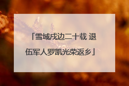 雪域戍边二十载 退伍军人罗凯光荣返乡