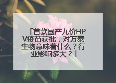 首款国产九价HPV疫苗获批，对万泰生物意味着什么？行业影响多大？