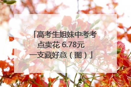 高考生姐妹中考考点卖花 6.78元一支藏好意（图）