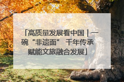 高质量发展看中国｜一碗“非遗面” 千年传承赋能文旅融合发展