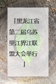 黑龙江省第二届乌苏里江界江联盟大会举行
