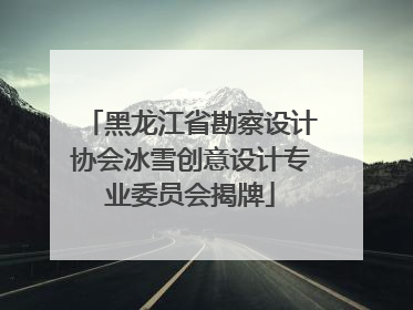 黑龙江省勘察设计协会冰雪创意设计专业委员会揭牌