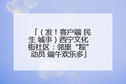 （发！客户端 民生 城事）西宁文化街社区：邻里“粽”动员 端午欢乐多