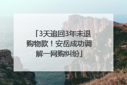 3天追回3年未退购物款！安岳成功调解一网购纠纷